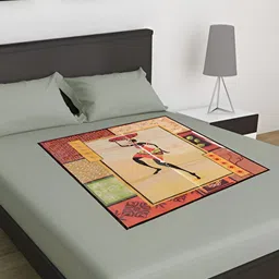 CASA-NEST Abstract Print Waterproof Square Shaped Bed Food Mat image 2