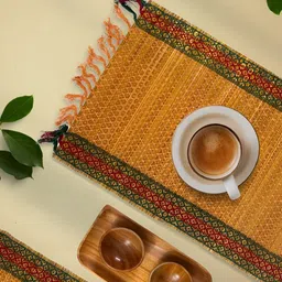 Peepul Tree Set Of 4 Black Grass Table Placemats image 2