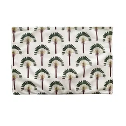 Tasseled Home White & Green 4-Pieces Palm Print Rectangular Table Placemats image 2