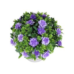 Kuber Industries Lavender & Green Daffodil Artificial Plant With Pot image 2