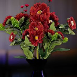ARTSY Red & Green Jasmine Non Hanging Artificial Flower image 2