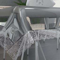 MONKDECOR Transparent Rectangle Table Cover image 2