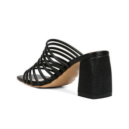 RAG & CO Strappy Leather Open Toe Block Heels image 2