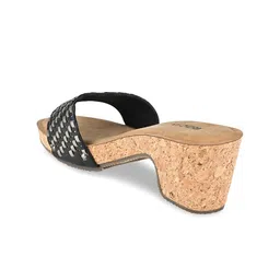 Rocia Textured Open Toe Platform Heels image 3