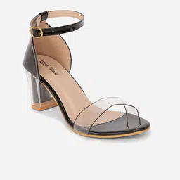 Retro Walk Open Toe Block Heels With Ankle Loop image 4