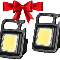 (Pack Of 2 ) COB Small-Flashlights, 500Lumens Bright Rechargeable Keychain 2 hrs Lantern Emergency Light-10