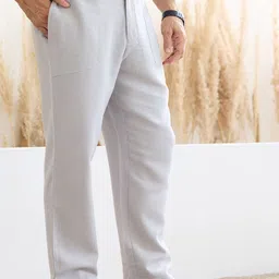 MR BUTTON Men Textured Trousers image 2