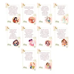 eCraftIndia White and Red 10 Pieces Messages Greeting Card-61