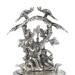 INTERNATIONAL GIFT Silver-Plated Radha Krishna Tree Idol Gift Box-image-16