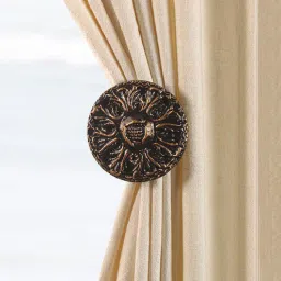 Gold Matt Iron 4 Pc Iron Tie Back Hook Set by Deco Window-picture-46