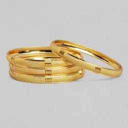 Rubans Set Of 4 24K Gold-Plated Handcrafted Bangles image 4