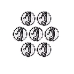 COSA NOSTRAA Set of 7 Circular Golfer Textured Buttons image 2