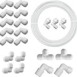 3 meter Pipe & Connector Pack Compatible with all RO Water Filters and Purifiers Solid Filter Cartridge-image-1