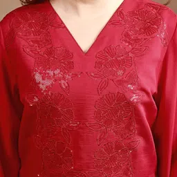 Tikhi Imli Sequence Embellished Tunic & Trouser Co-ord Set image 4