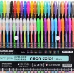 24 Pc Gel Pens set Color gel pens,Glitter, Metallic, Neon pens Set Good gift For Coloring Kids Sketching Painting Drawing Gel Pen-17
