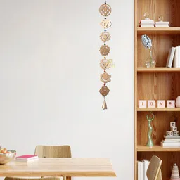 DULI Gold-Toned Chakra Design Windchimes With Bells-27