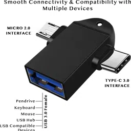 WRENS USB Type C, Micro USB OTG Adapter image 3