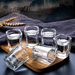 (Pack of 6) Crystal Clear Heavy Base Vodka, Tequila Shot Glass Set Shot Glass-5