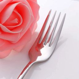 lybaa Dinner Forks Set, Stainless Steel Table Forks Flatware with Colorful Handle Stainless Steel Dinner Fork, Fruit Fork, Roast Fork, Salad Fork Set image 3