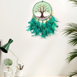 DULI Dream catcher Hanging with Tree of Life & Feathers image 1