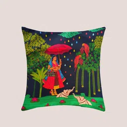 Molcha Green & Red Set of 5 Quirky Square Polycotton Cushion Covers image 2