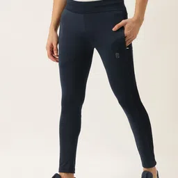 Maniac Men Navy Blue Lygra Pure Cotton Slim Fit Joggers-image-78