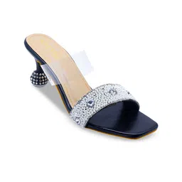 KLEXIO Embellished Open Toe Block Heels image 2