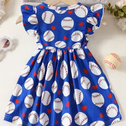 INCLUD Roun Neck Flutter Sleeve Fit & Flare Dress image 2