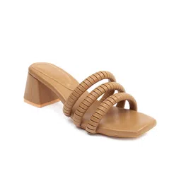 Elevato Basics Women Strappy Open Toe Block Heels image 4