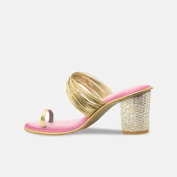 Signature Sole Strappy One Toe Block Heels image 3