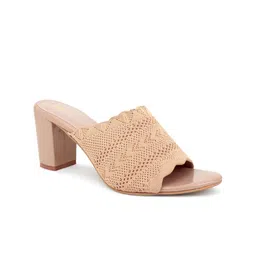 Action Woven Design Block Heels Mules image 3