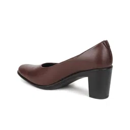 VALIOSAA Brown Work Block Pumps image 2