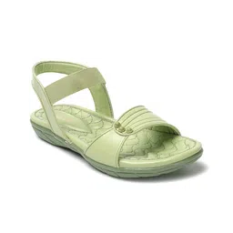 ICONICS Textured Open Toe Flats With Backstrap image 4