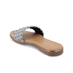 Tresmode Textured Open Toe Flats image 3