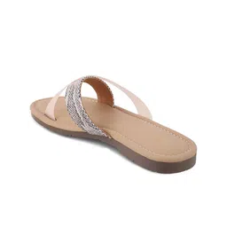 Tresmode Printed Cross Strap Open Toe Flats image 2
