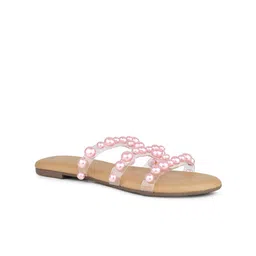 Inc 5 Embellished Open Toe Flats image 5