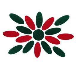 Comet Busters 17 Pcs Traditional Reusable Bindis - Red & Green image 2