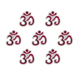 Comet Busters 7 Pcs Reusable Om-Shaped Bindis - Maroon image 3