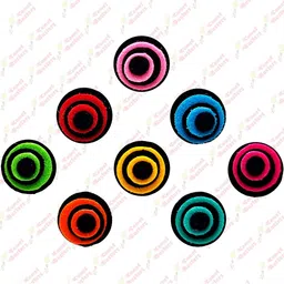 Comet Busters Multicolored Round Shaped Traditional Designer Bindis - 8 Pcs image 4