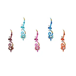 Comet Busters 5 Pcs Reusable Handcrafted Designer Bindi - Multicolored image 2