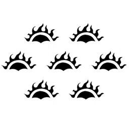 Comet Busters 7 Pcs Reusable Designer Bindis - Black image 2