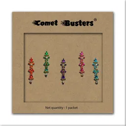 Comet Busters 5 Pcs Reusable Bindi - Multicolored image 3