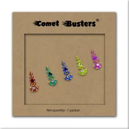 Comet Busters 5 Pcs Embellished Reusable Designer Bindis - Multicoloured image 2