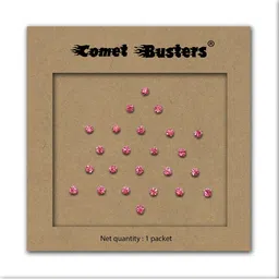 Comet Busters 24 Pcs Circular Reusable Bindi - Pink image 2