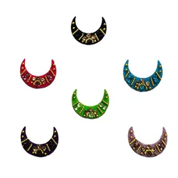 Comet Busters 6-Pcs Handmade Traditional Designer Bindi - Multicolored image 3