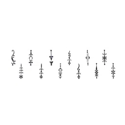 Comet Busters 12 Pcs Reusable Handcrafted Designer Bindi - Black image 2