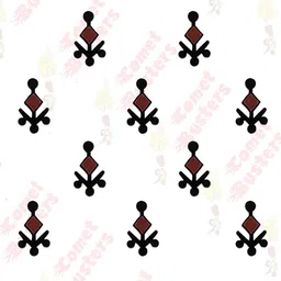 Comet Busters 12-Pcs Handmade Traditional Designer Bindi - Black & Maroon image 3