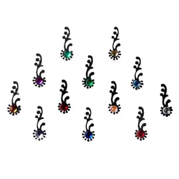 Comet Busters Red Blue & Yellow Set Of 12 Bindi image 2