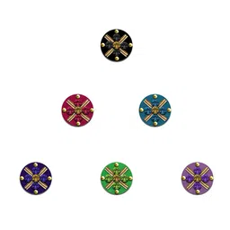 Comet Busters 6-Pcs Handmade Traditional Designer Bindi - Multicolored image 3