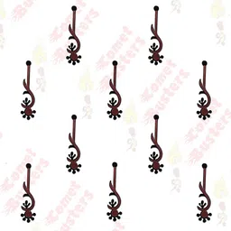 Comet Busters 12-Pcs Handmade Traditional Designer Bindi - Black & Maroon image 5